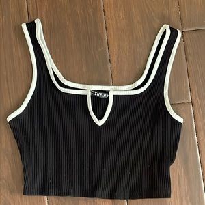 Crop top ribbed and stretchy.  Large
